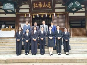 尾山神社整列　入社式