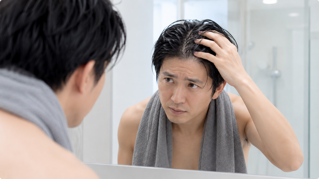 髪を濡らしたときに注意したい薄毛のサイン
