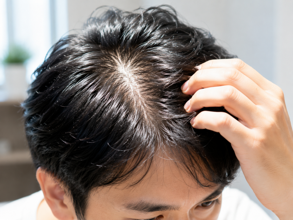 光に当たった時に頭皮が透けても薄毛の可能性が低いケース