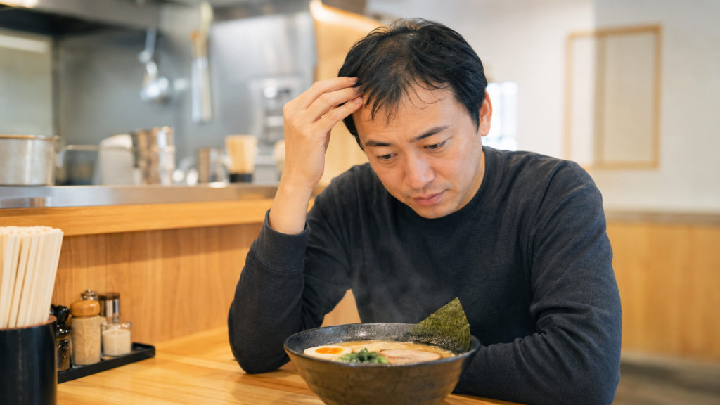 ラーメンを食べるとハゲる？薄毛との関係や抜け毛が増える原因を解説